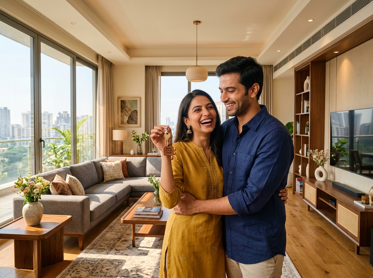 Happy Homeowner with Owner Keys